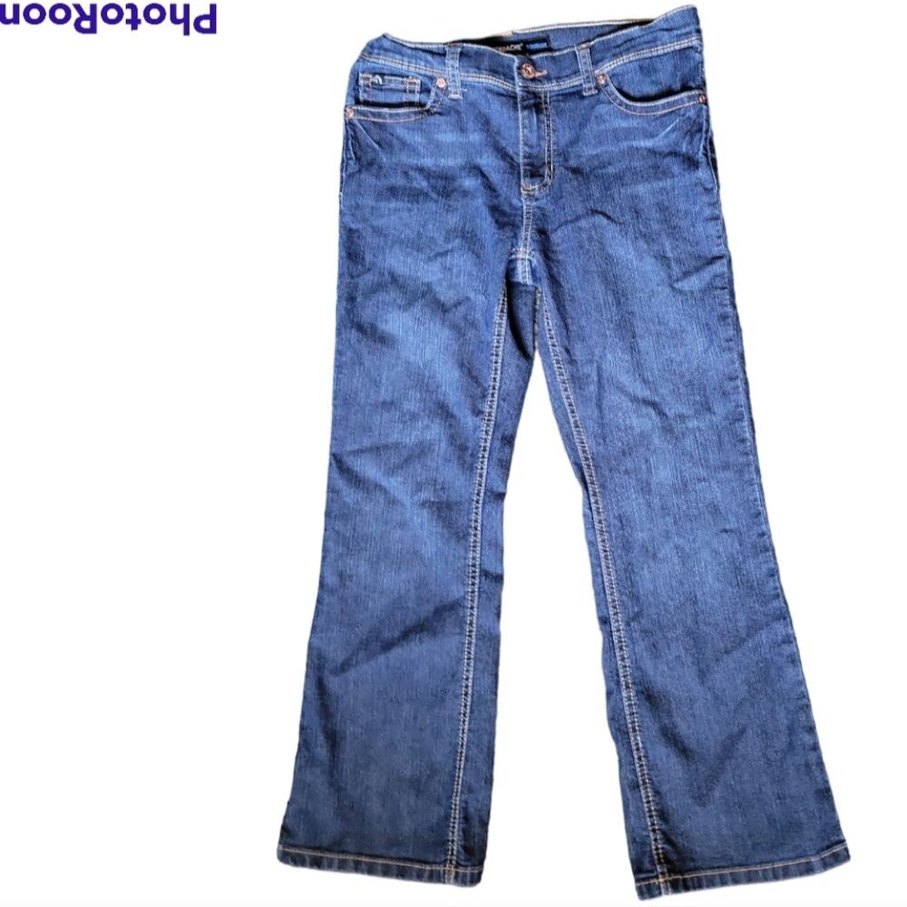Jordache Bootcut Denim Blue Jeans W Adjustable Waist - 14 1/2 Plus - Youth